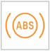 Anti-lock braking system (ABS) warning lamp icon