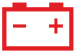 Battery charge* warning lamp icon