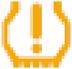 Deflated wheel warning lamp icon