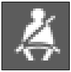 Seat belt not fastened warning light warning lamp icon