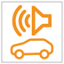Pedestrian horn (BEV) warning lamp icon