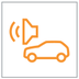 Pedestrian horn (MHEV, PHEV or BEV) warning lamp icon