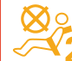 Passenger's airbag system warning lamp icon