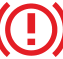 Parking brake warning lamp icon