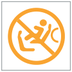 Front passenger airbag (ON) warning lamp icon