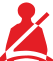 Front seat belts warning lamp icon