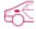 Fuel tank cap warning light (according to version) warning lamp icon