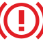 Electric parking brake warning lamp icon