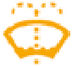 Low screenwash and headlamp wash fluid level warning lamp warning lamp icon
