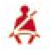 Seat belt not fastened/ unfastened warning lamp icon