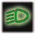 Directional headlamps warning lamp warning lamp icon
