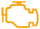Engine autodiagnosis system warning lamp icon