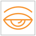 Driver Attention Warning by Camera (Distraction detection) warning lamp icon