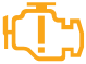 Engine autodiagnosis system warning lamp icon