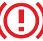 Braking warning lamp icon