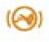 Foot on brake warning lamp icon