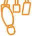 Foot on the clutch warning lamp icon