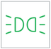 Daytime running lights - Position lights warning lamp icon