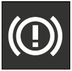 Handbrake, low brake fluid level and electronic brake force distribution warning light warning lamp icon