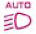 Automatic switching on of the lights indicator light warning lamp icon