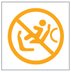 Front passenger airbag (ON) warning lamp icon
