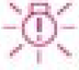 Bulb blown warning light (halogen lights) warning lamp icon