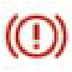 Handbrake applied warning lamp icon