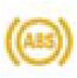 Anti-lock braking system (ABS) warning lamp icon