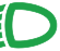 Dipped beam headlamps warning lamp icon