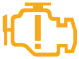 Engine autodiagnosis system warning lamp icon