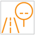 Road signs recognition warning lamp icon