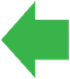 Left-hand direction indicator warning lamp icon