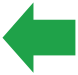 Left-hand direction indicator warning lamp icon