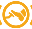 Foot on the brake pedal warning lamp icon
