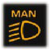 Automatic illumination of headlamps off indicator warning lamp icon
