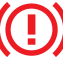 Electric parking brake warning lamp icon