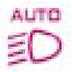 Automatic switching on of the lights indicator light warning lamp icon