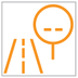 Road signs recognition warning lamp icon
