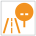 Traffic Sign Recognition (TSR) warning lamp icon