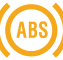 Anti-lock Braking System (ABS) warning lamp icon