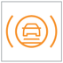Collision Risk Alert/Active Safety Brake warning lamp icon