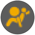 Front and side air bags warning light warning lamp icon