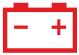 Battery charge* warning lamp icon