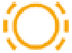Front brake pad wear warning lamp warning lamp icon