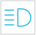 Blue warning/indicator lights Main beam headlights warning lamp icon