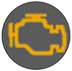 Engine autodiagnostics warning light warning lamp icon